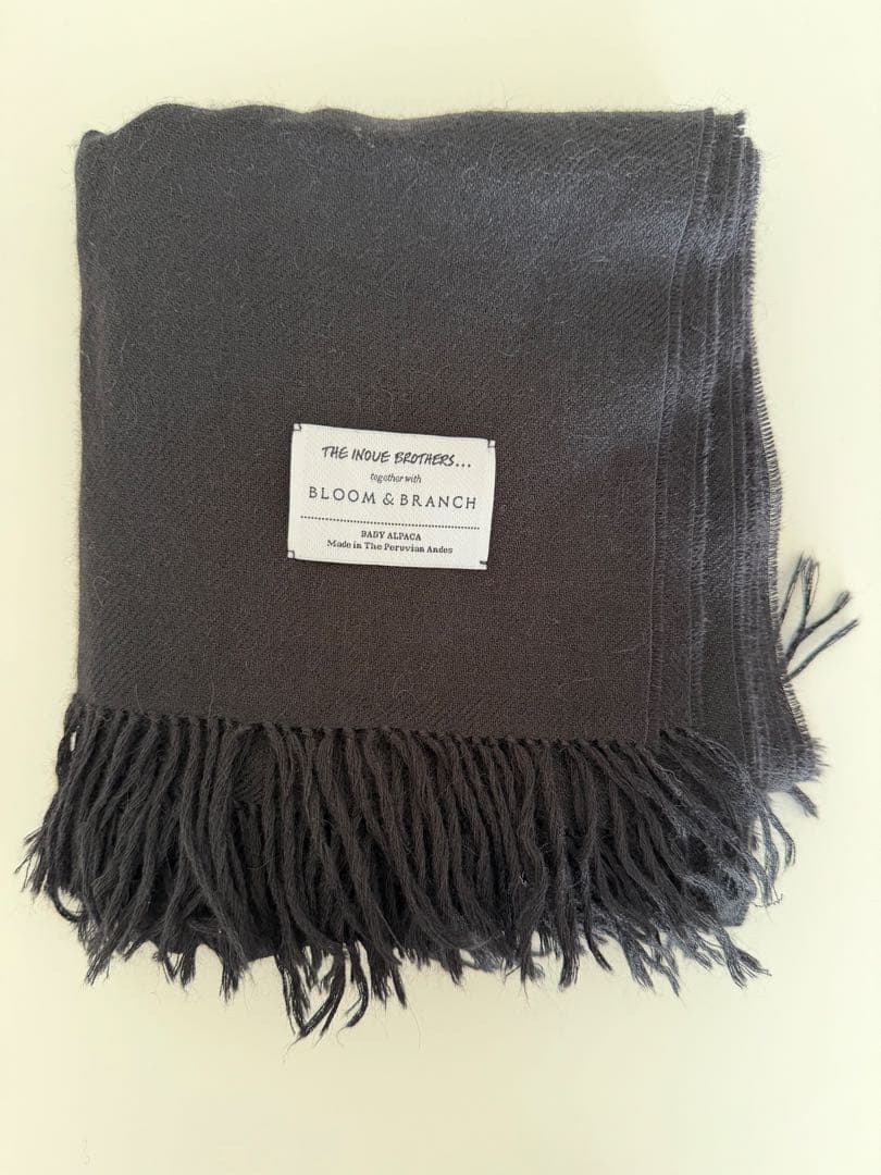 THE INOUE BROTHERS ベビーアルパカ マフラー ブラック