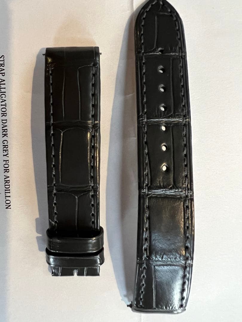 Cartier サントスデュモン 時計　ダークグレー　純正レザーベルト