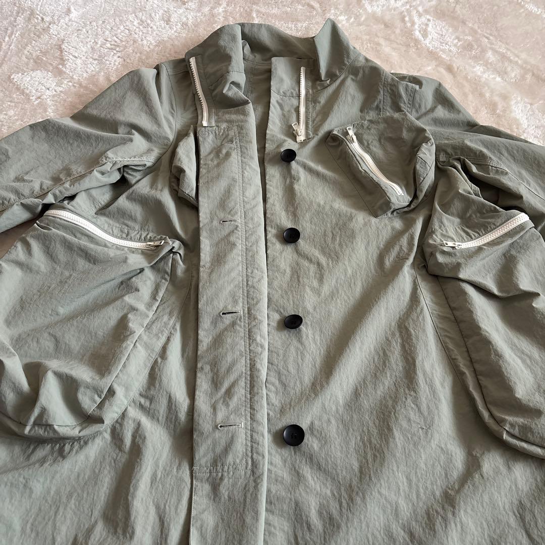 m-mefu センソユニコ　コート　ナイロン　ロング丈