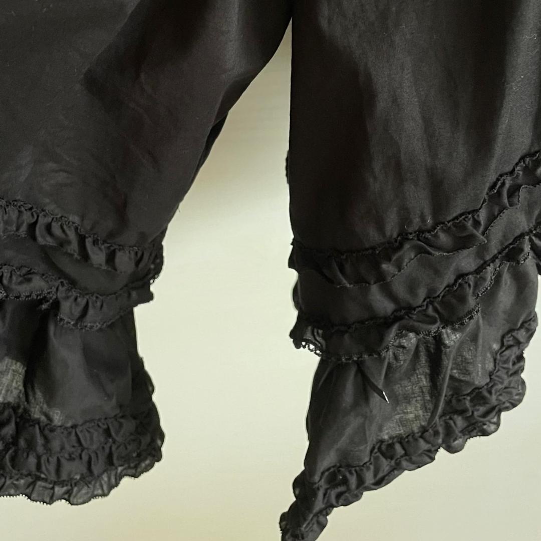 PINK HOUSE　ピンクハウス　フリル付き黒キュロット