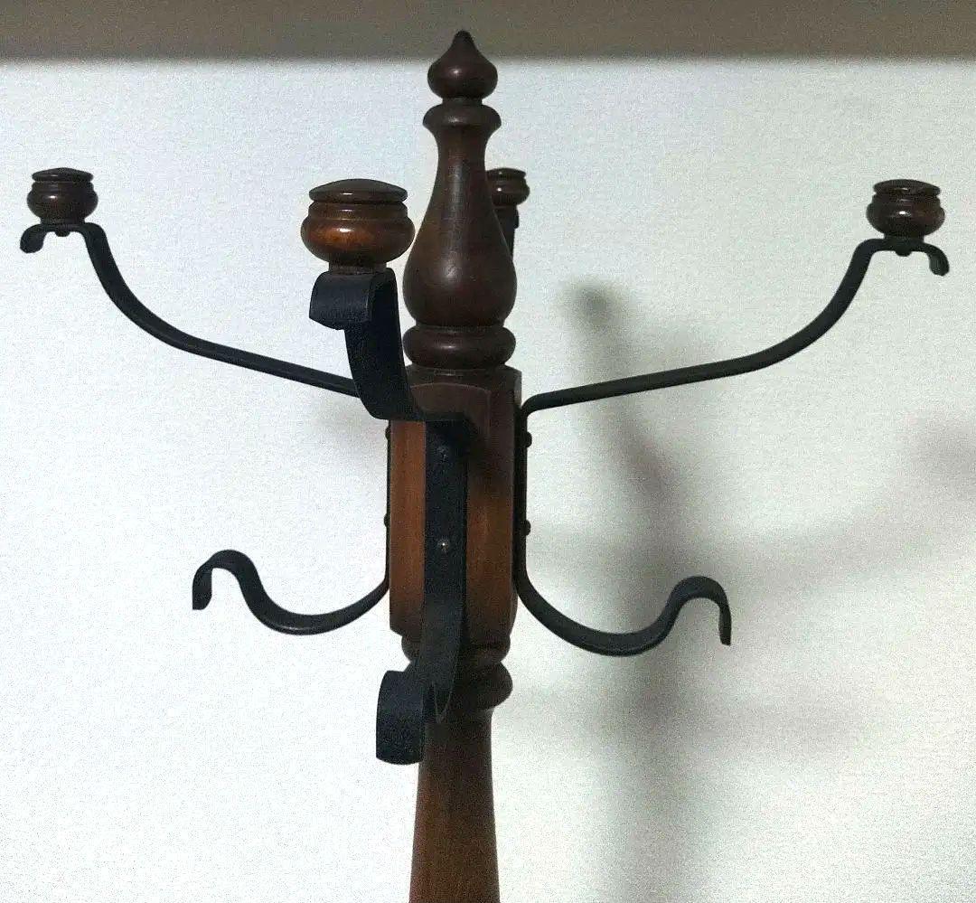 【カリモク】コロニアルハンガー　オールドカリモク アンティーク 木製