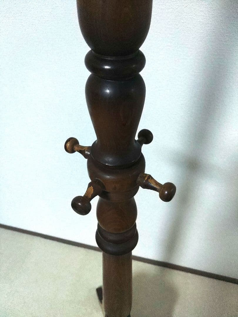 【カリモク】コロニアルハンガー　オールドカリモク アンティーク 木製