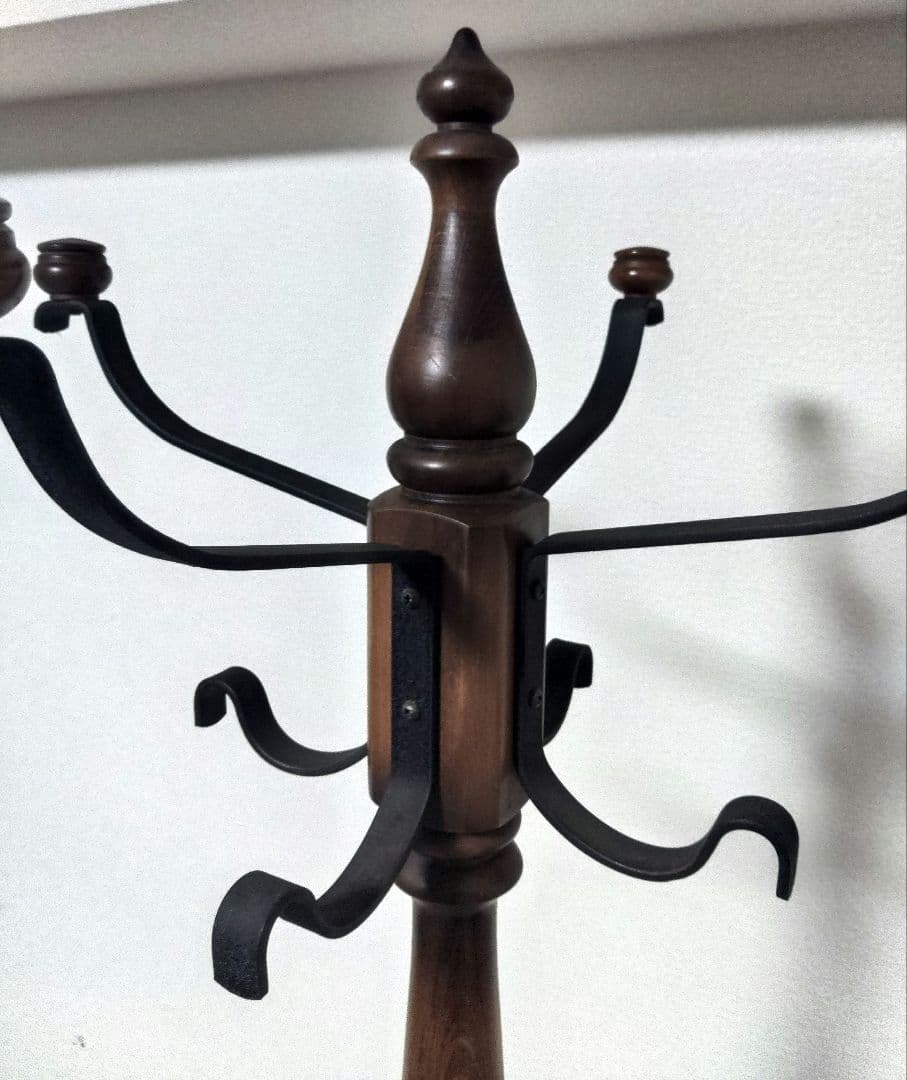 【カリモク】コロニアルハンガー　オールドカリモク アンティーク 木製