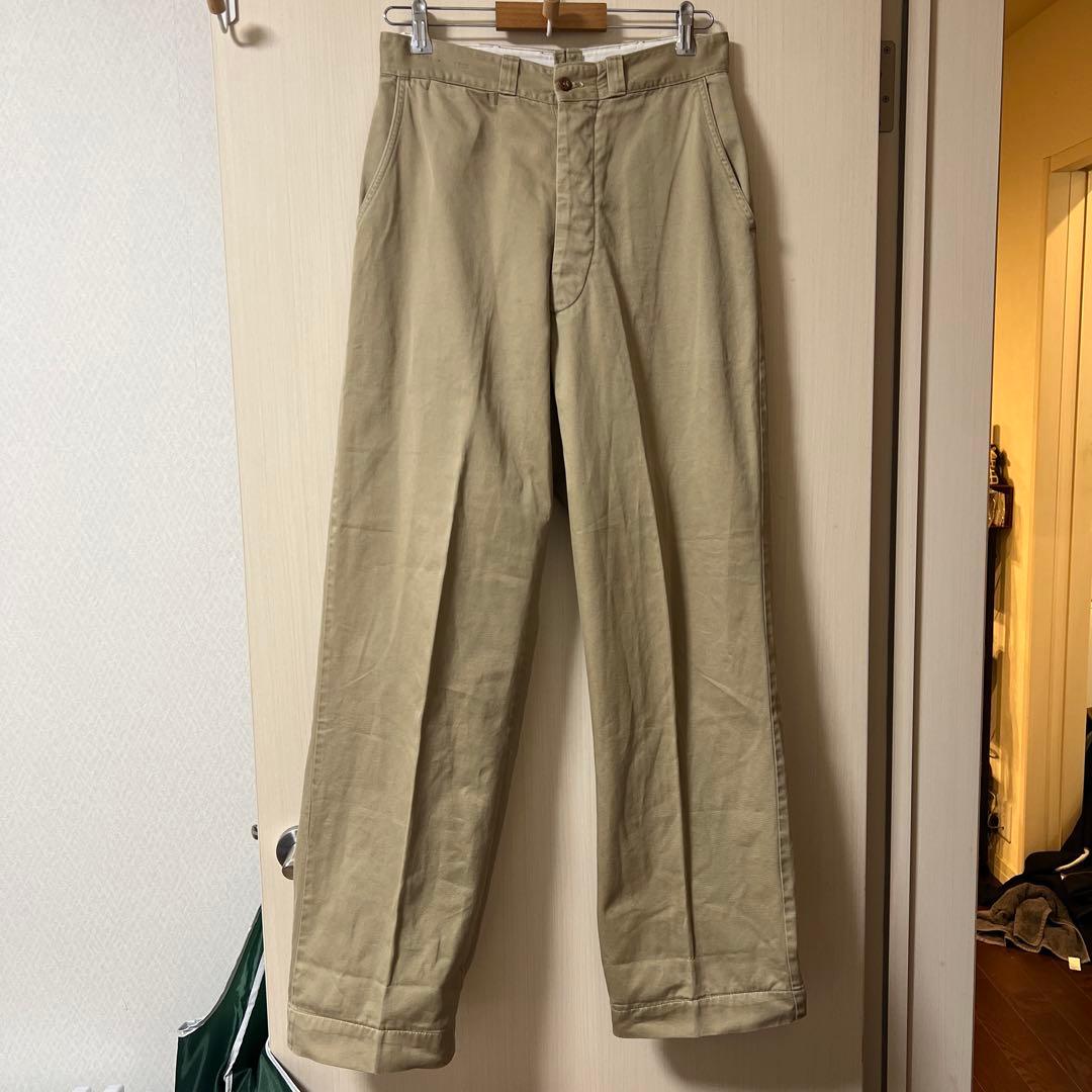 U.S.ARMY M-45 45カーキ　チノパンツ　50s 31×35