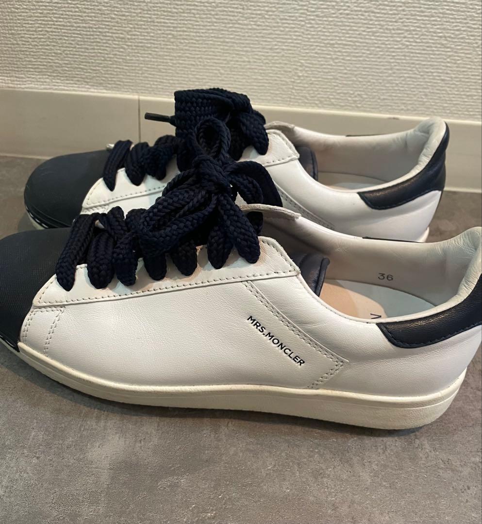 靴 MONCLER MRS.MONCLER Leather Sneaker 36