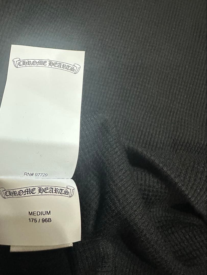 美品クロムハーツ Y NOT CHロゴ刺繍サーマルニット長袖カットソー Ｍ