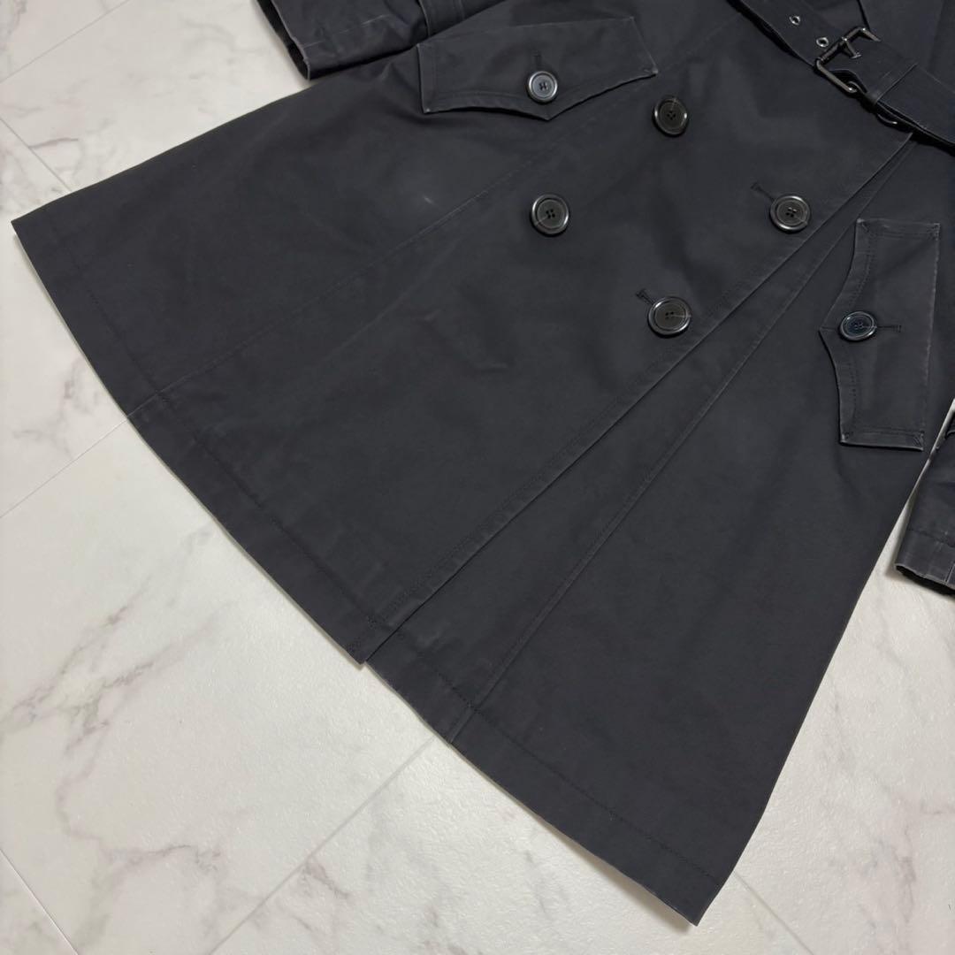 バーバリーブルーレーベル トレンチコート ライナー ベルト付き ノバチェック 黒