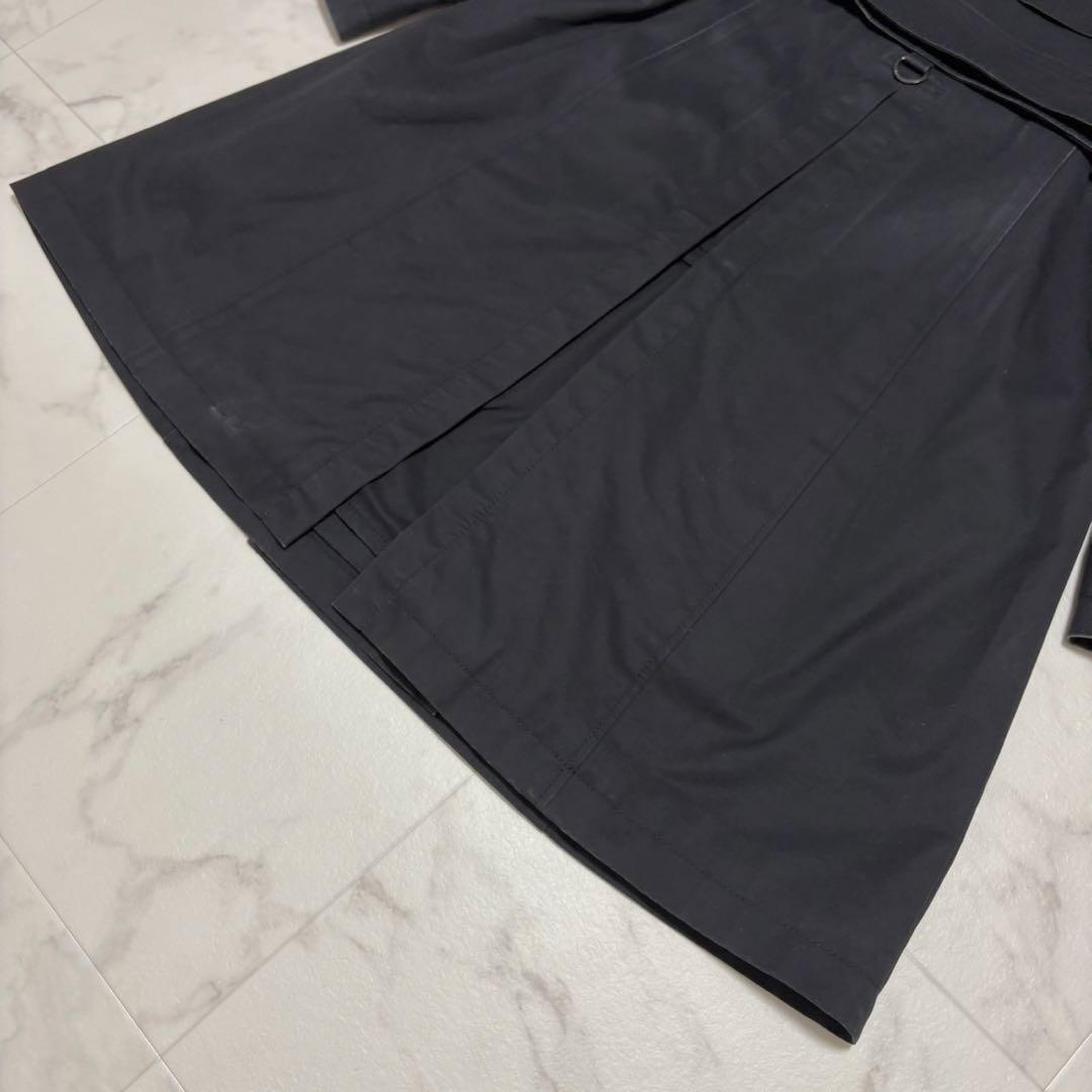 バーバリーブルーレーベル トレンチコート ライナー ベルト付き ノバチェック 黒