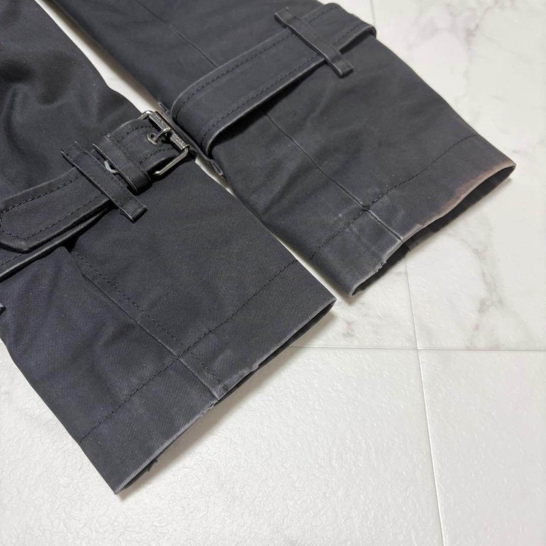 バーバリーブルーレーベル トレンチコート ライナー ベルト付き ノバチェック 黒