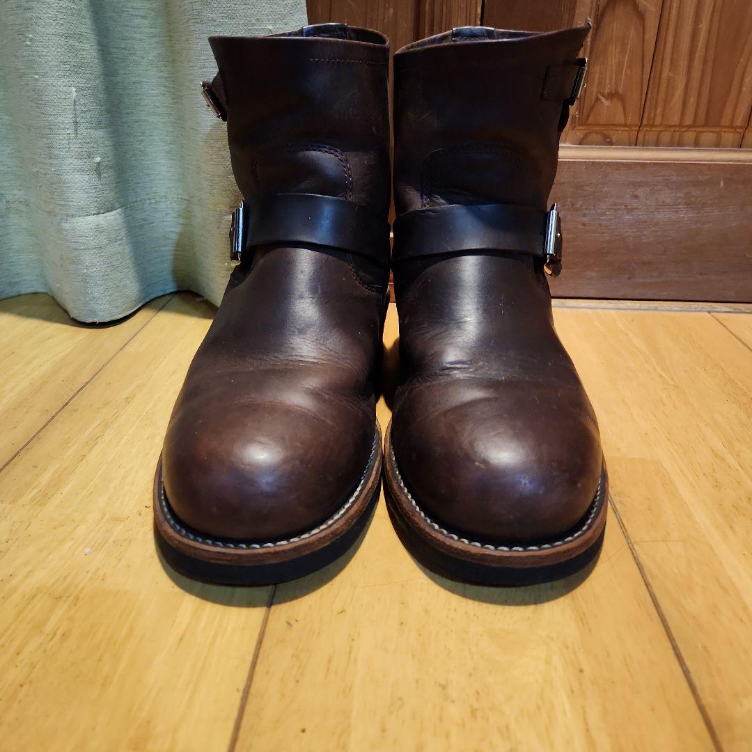 Hawkinsバックル付きダークブラウンエンジニアブーツ26cm