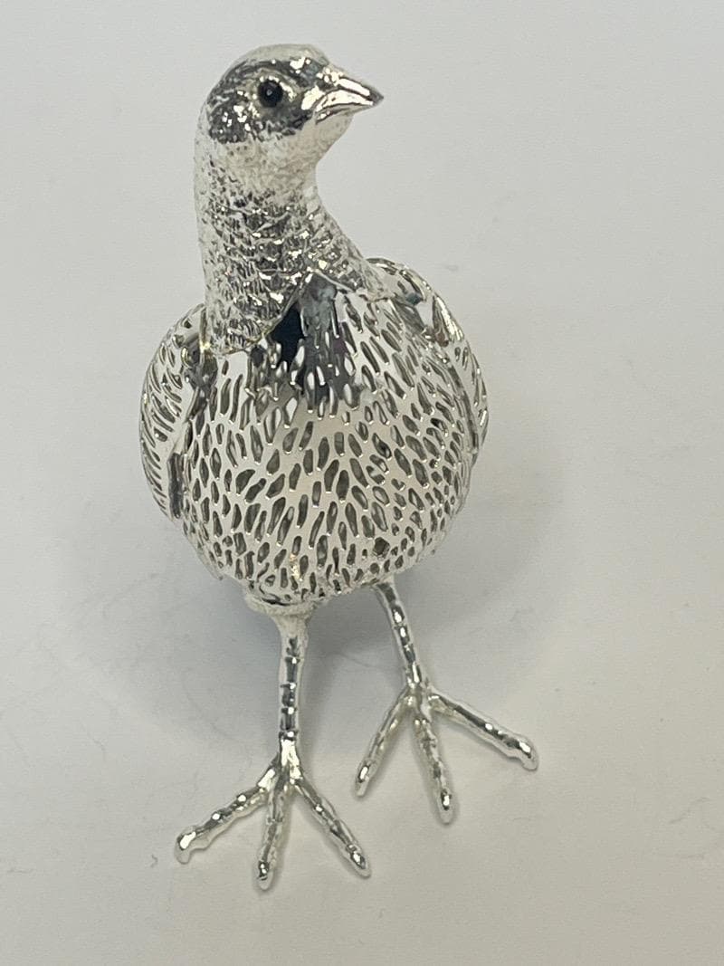 クリストフル リュミエール コレクション 鳥 ウズラ クリストフルシルバー