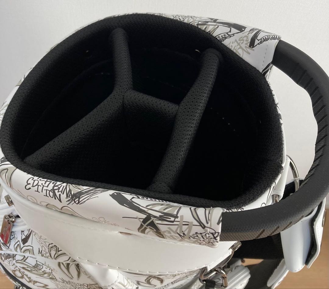 新品 パーリーゲイツ マスターバニー総柄プリント キャディバッグ 46インチ対応