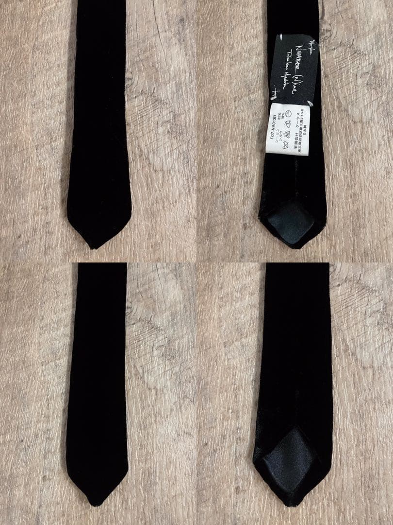 《NUMBER (N)INE》 ナンバーナイン ベロア ネクタイ