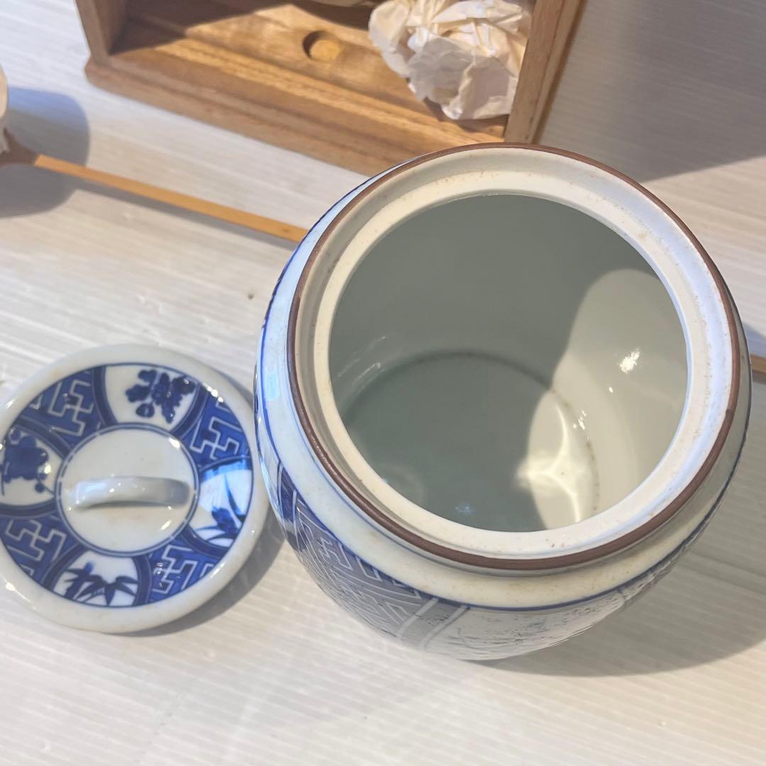 茶道具セット アンティーク 古道具 昭和レトロ 現状品 抹茶椀 水指 短冊箱