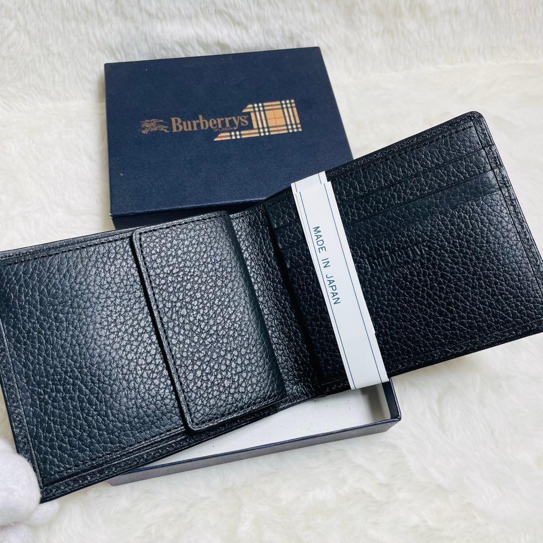 新品未使用　正規品　BURBERRY 折り財布　ノバチェック　ブラック　レザー