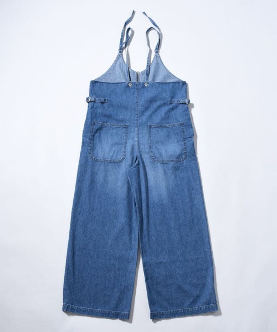 【美品】現行品　デニムオーバーオール ジッパー付き