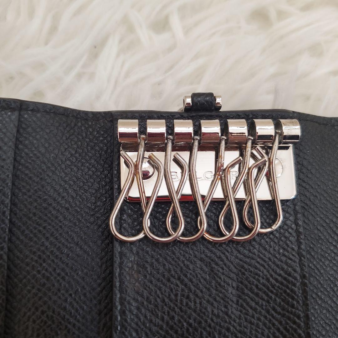 ⭐美品⭐BVLGARI　現行　ブラックレザーキーケース
