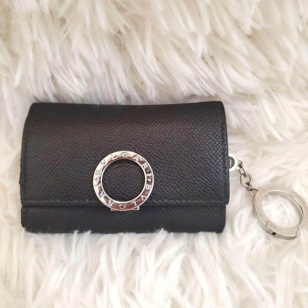 ⭐美品⭐BVLGARI　現行　ブラックレザーキーケース