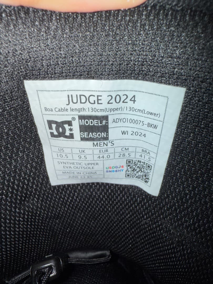 DC ボードブーツ　2024モデル　JUDGE 28.5cm
