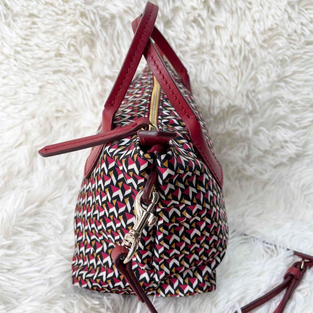 ロベルタピエリROBERTA PIERIショルダーバッグ　 赤　タタミ柄