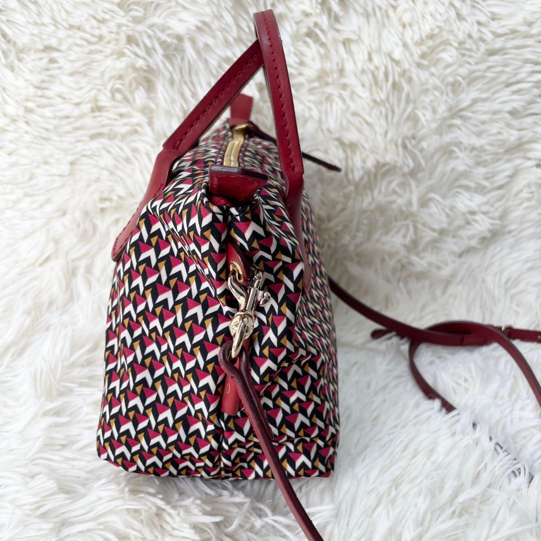 ロベルタピエリROBERTA PIERIショルダーバッグ　 赤　タタミ柄