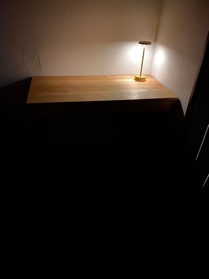 木製シンプルデザインテーブル 引き出し付き