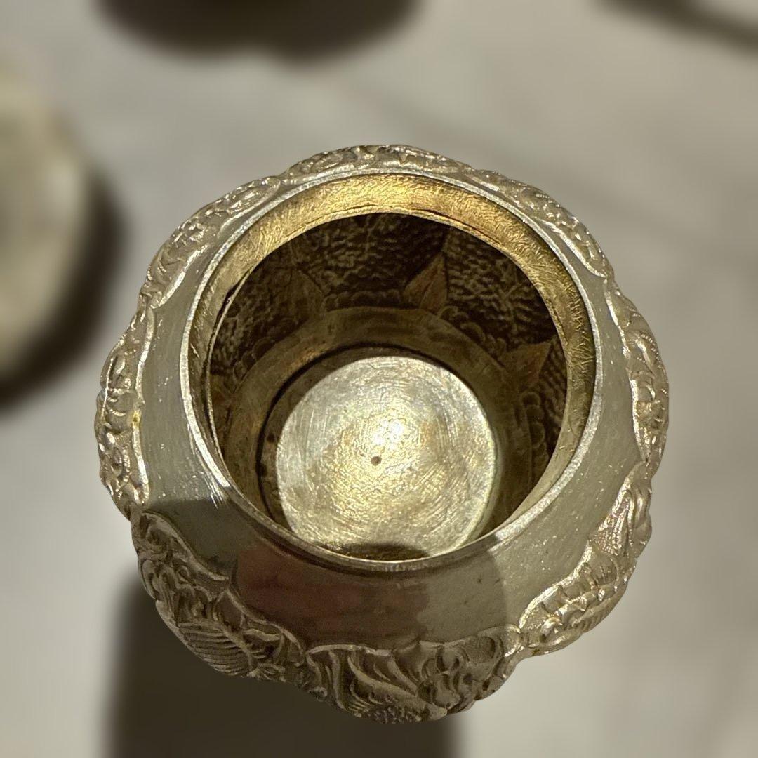 【希少】アンティーク シルバーポット6点セット ビクトリアン調 英国 イギリス