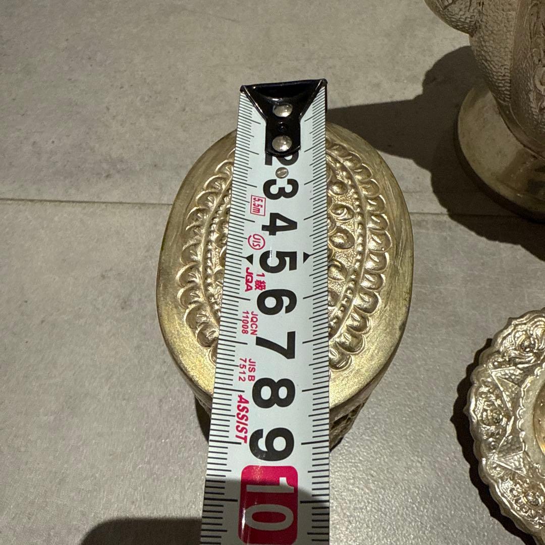 【希少】アンティーク シルバーポット6点セット ビクトリアン調 英国 イギリス