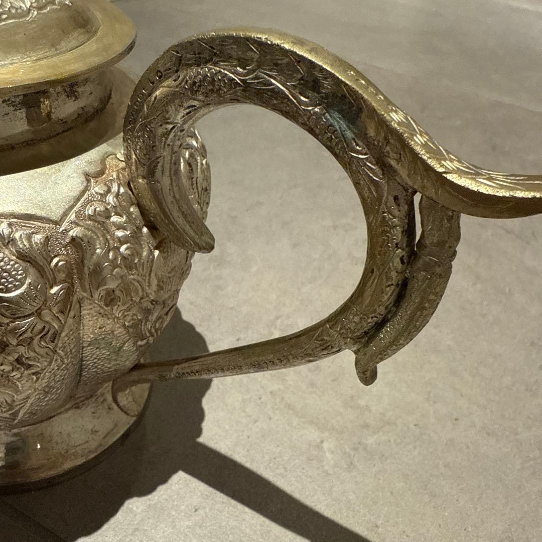 【希少】アンティーク シルバーポット6点セット ビクトリアン調 英国 イギリス