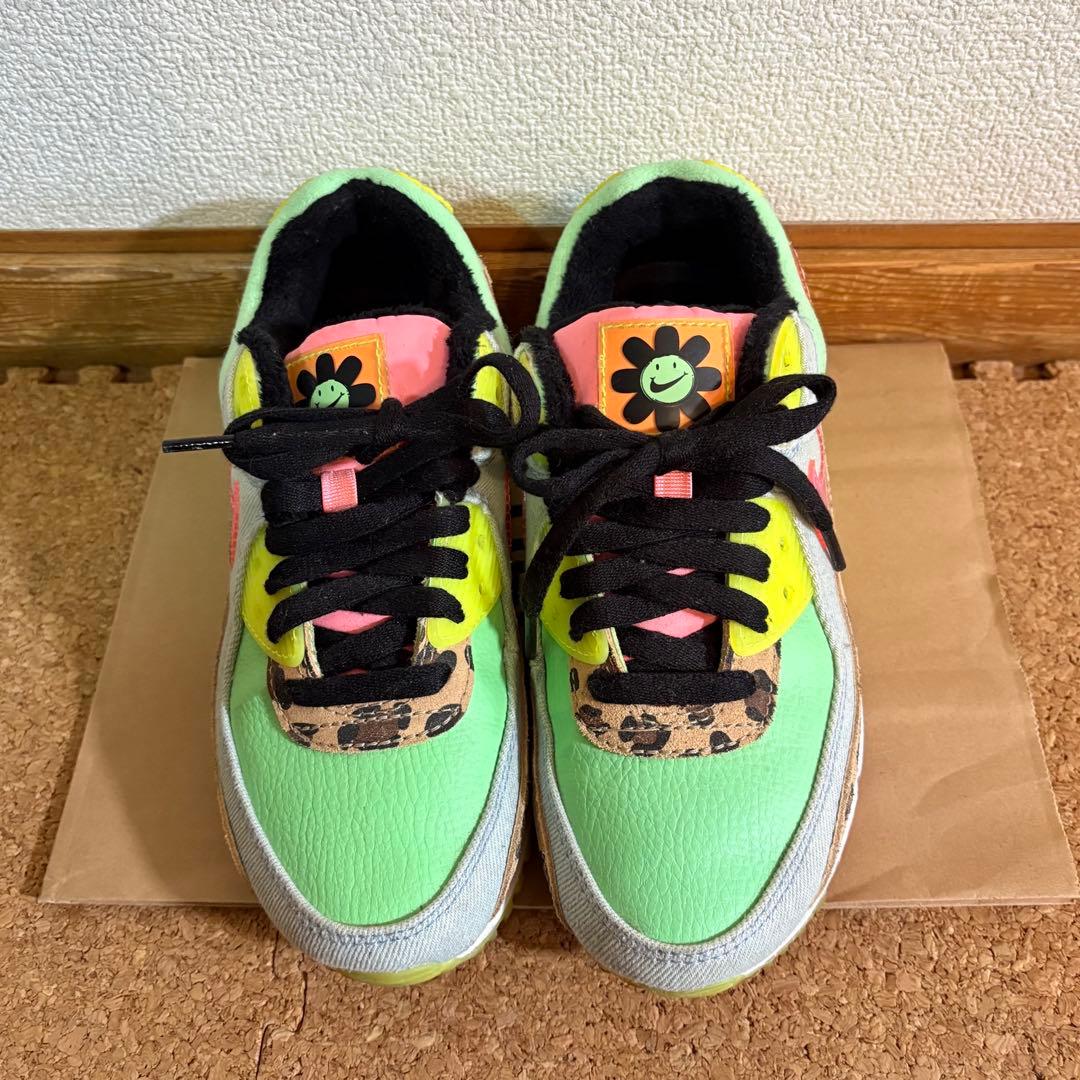 【美品】NIKE WMNS AIR MAX 90 LX ANIMAL 23.5
