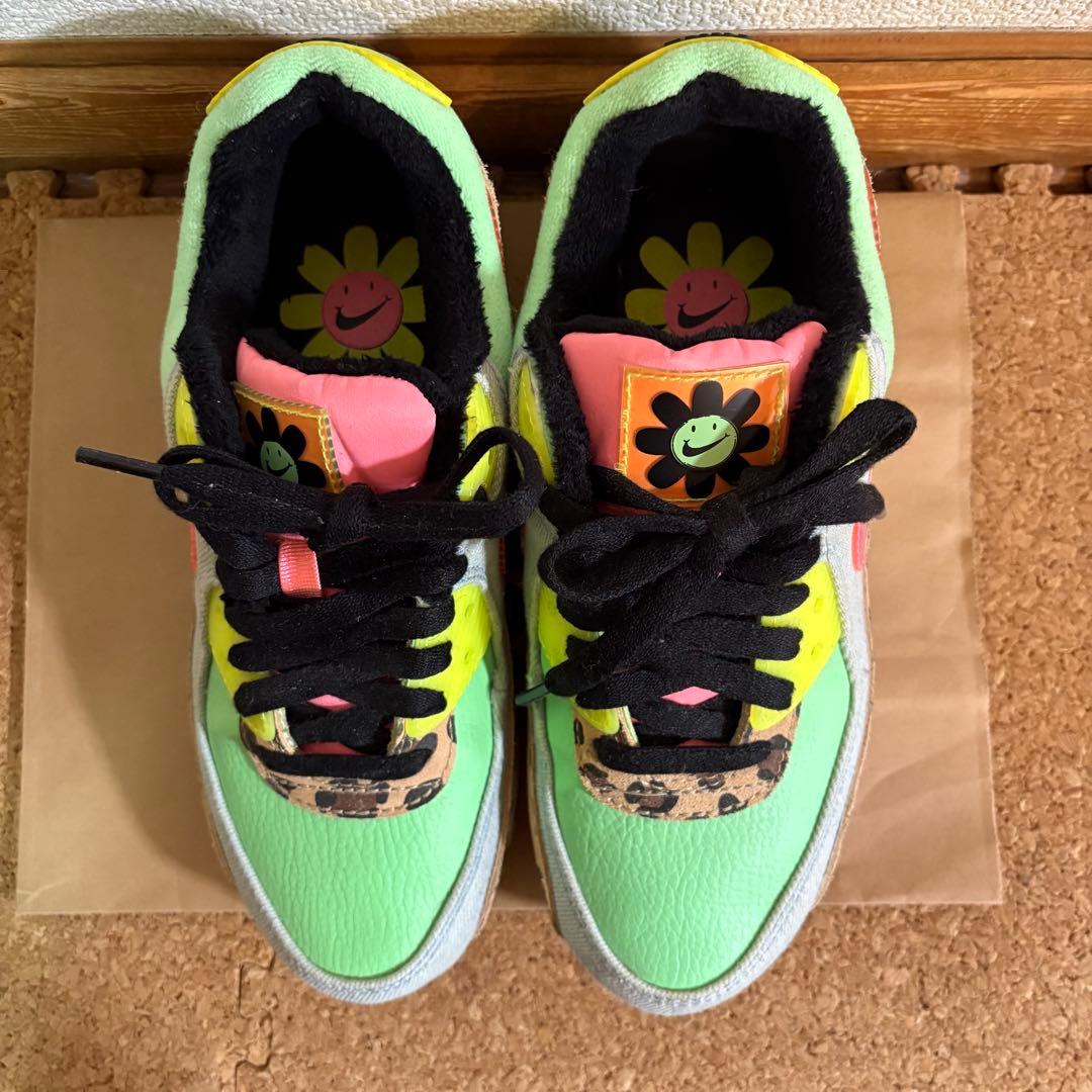 【美品】NIKE WMNS AIR MAX 90 LX ANIMAL 23.5