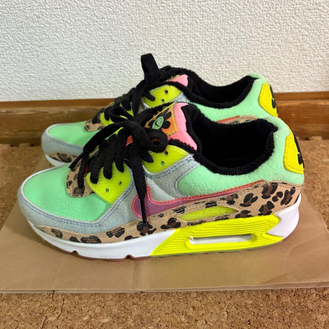 【美品】NIKE WMNS AIR MAX 90 LX ANIMAL 23.5