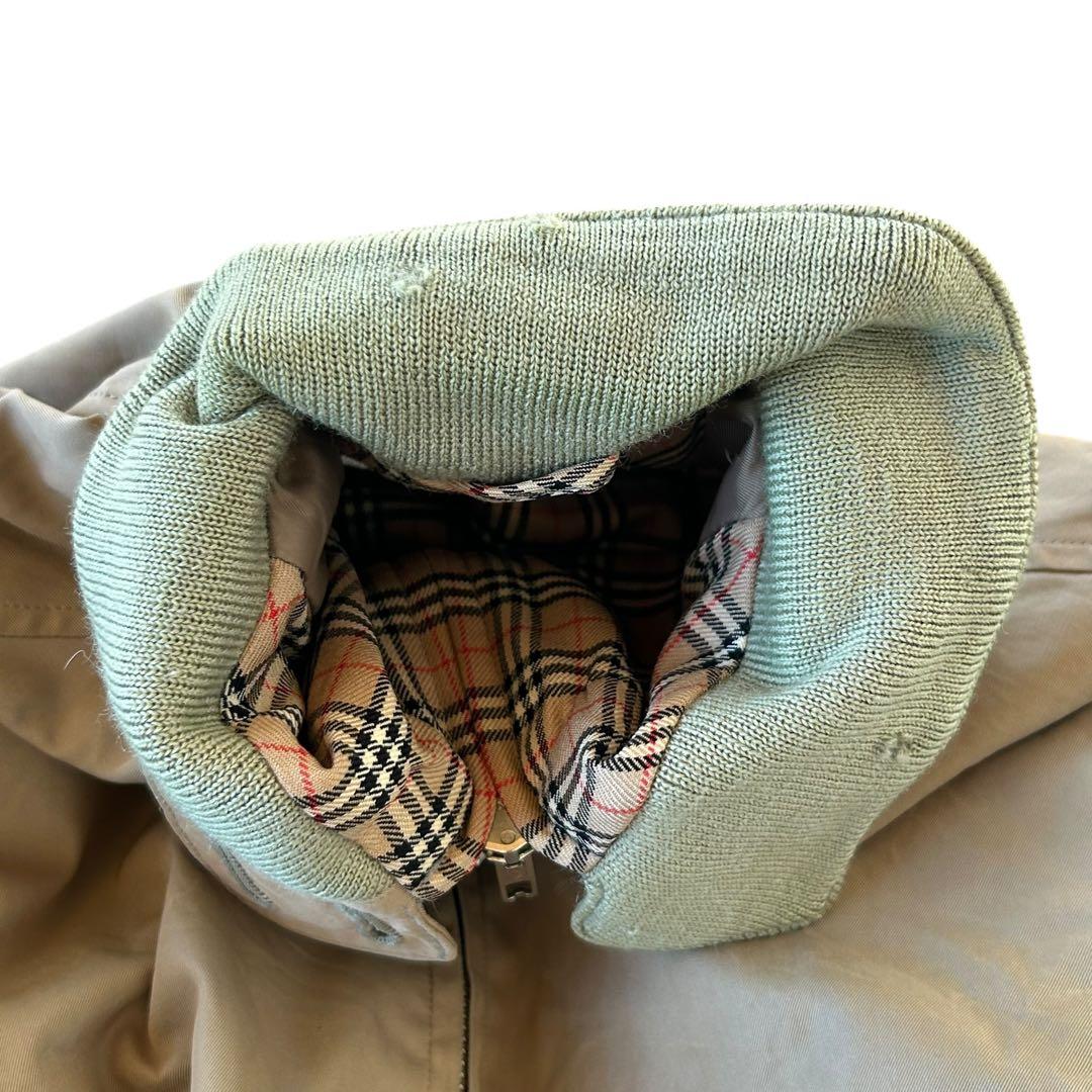 【美品】 バーバリー ハリントンジャケット ベージュ ノバチェック L 90s