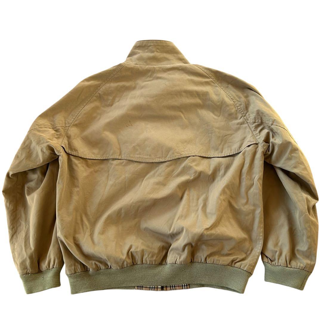 【美品】 バーバリー ハリントンジャケット ベージュ ノバチェック L 90s