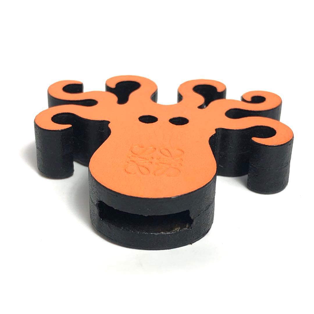 【ほぼ未使用】LOEWE ロエベ オクトパス ダイス チャーム レザー タコ