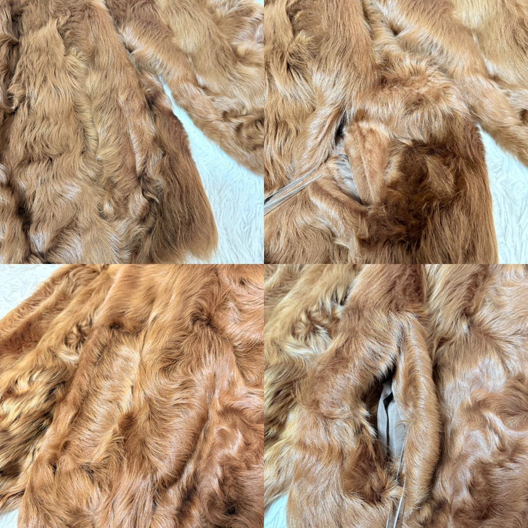 ラム　羊　リアルファー　トリカラー　マルチカラー　ラムファー（羊毛皮）コート