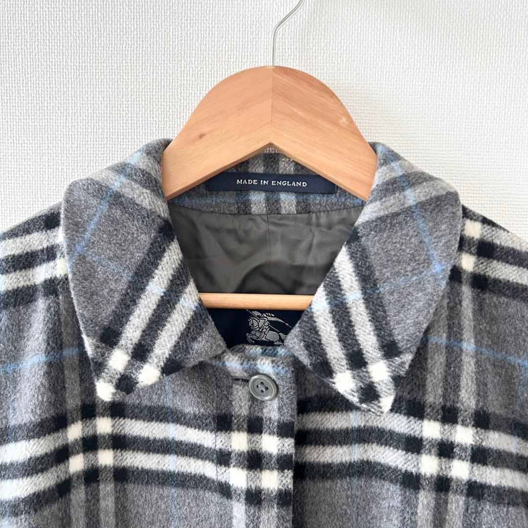 美品✨BURBERRY LONDON ジャケットコート　ダブルフェイス　グレー