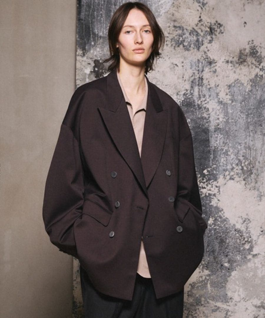 メゾンスペシャル ウール オーバー ピークド ダブル テーラード ジャケット