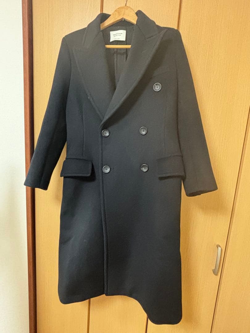 beautiful people ウールチェスターコート　ネイビー Ｓ
