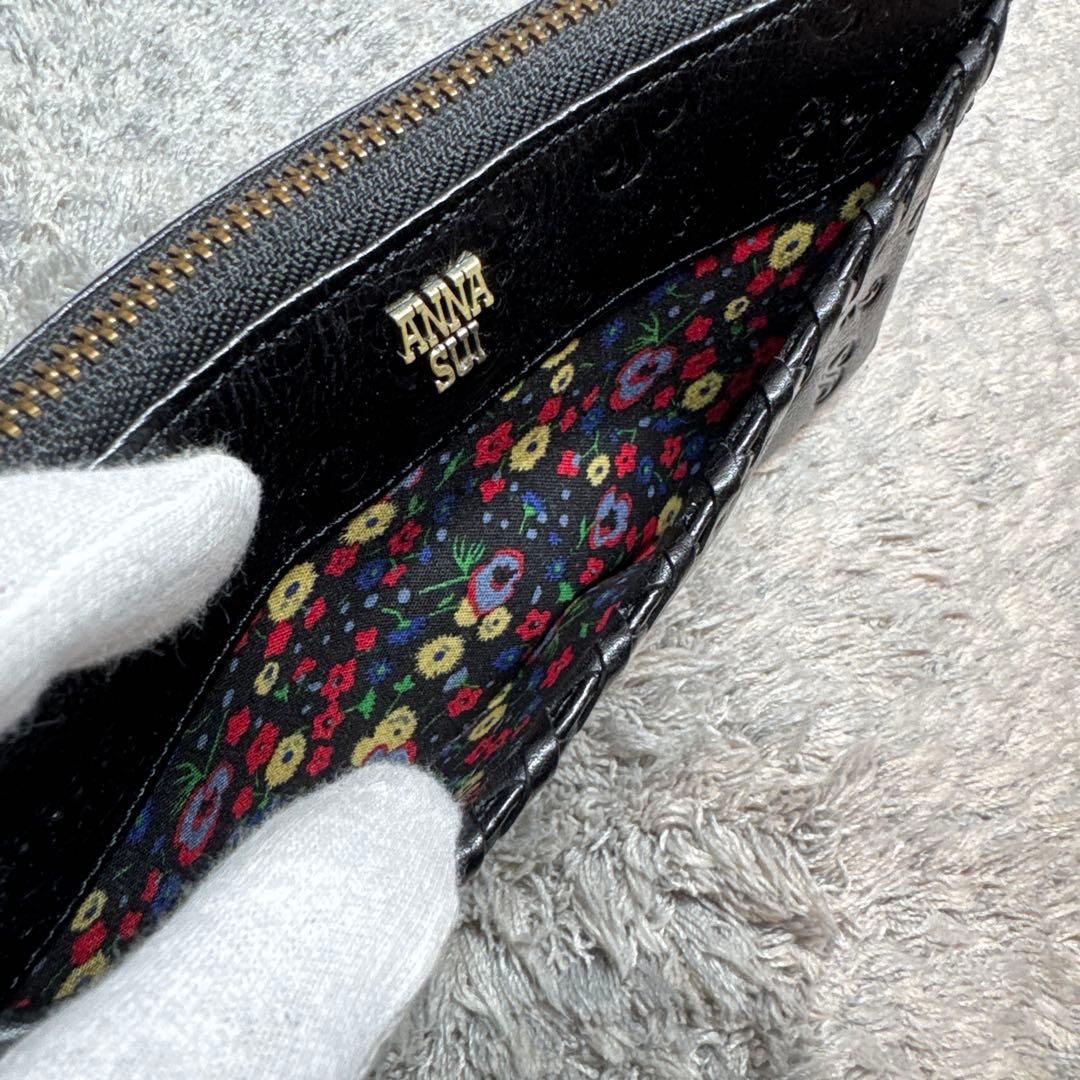 【未使用】ANNA SUI アナスイ 長財布 ラウンドファスナー ブラック