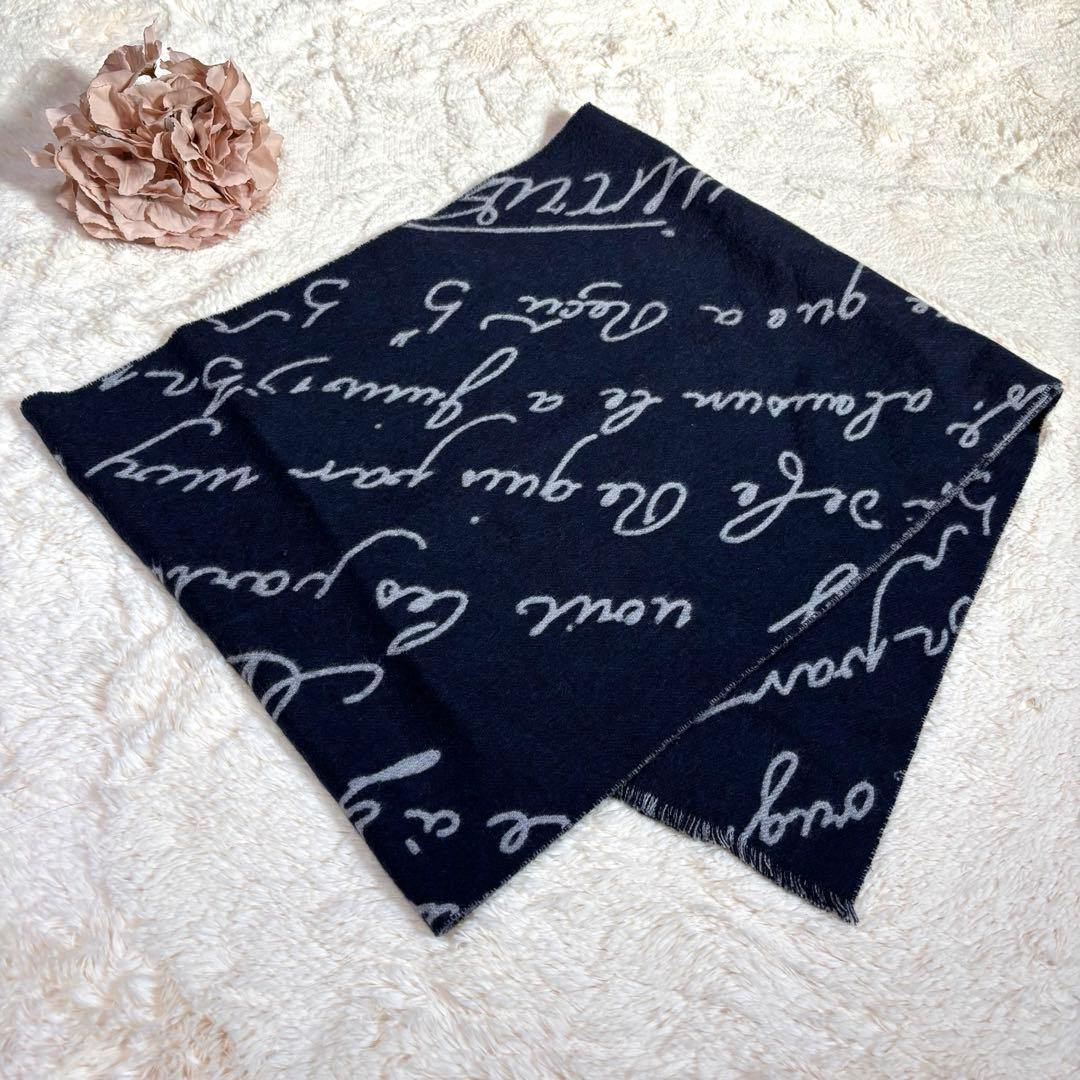 BERLUTI ベルルッティ マフラー リバーシブル ネイビー グレー メンズ