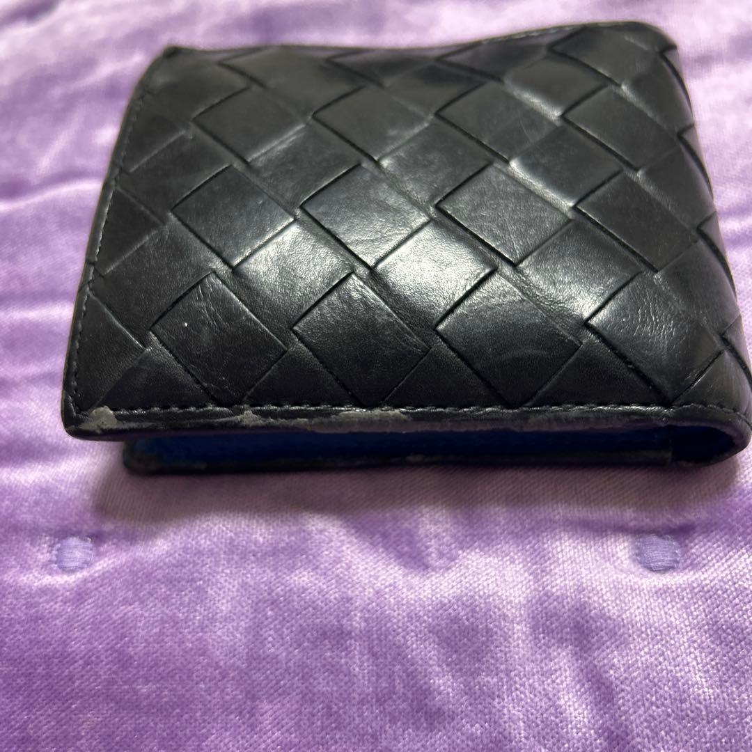 【本物】ボッテガヴェネタ　ブラックレザー 二つ折り財布