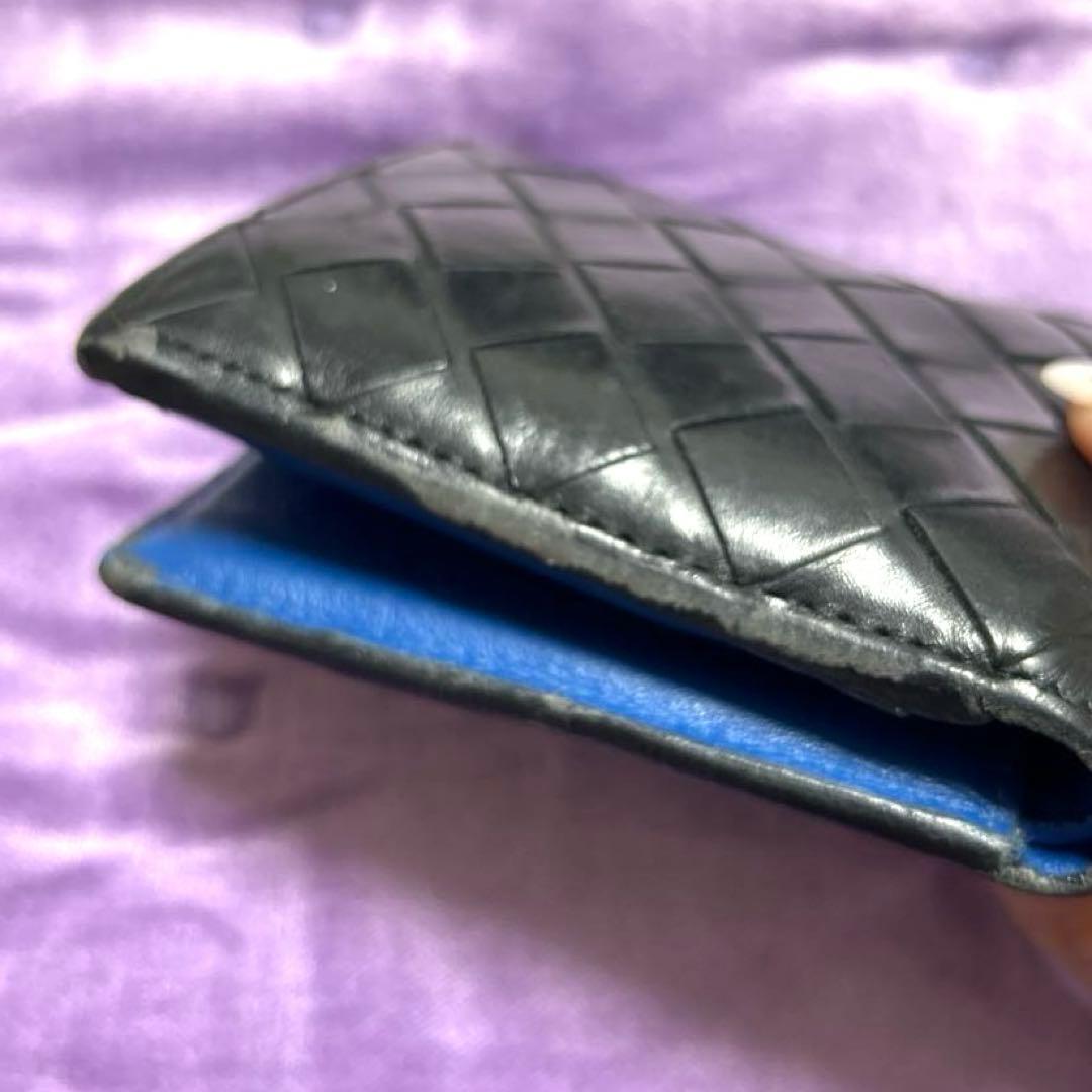 【本物】ボッテガヴェネタ　ブラックレザー 二つ折り財布