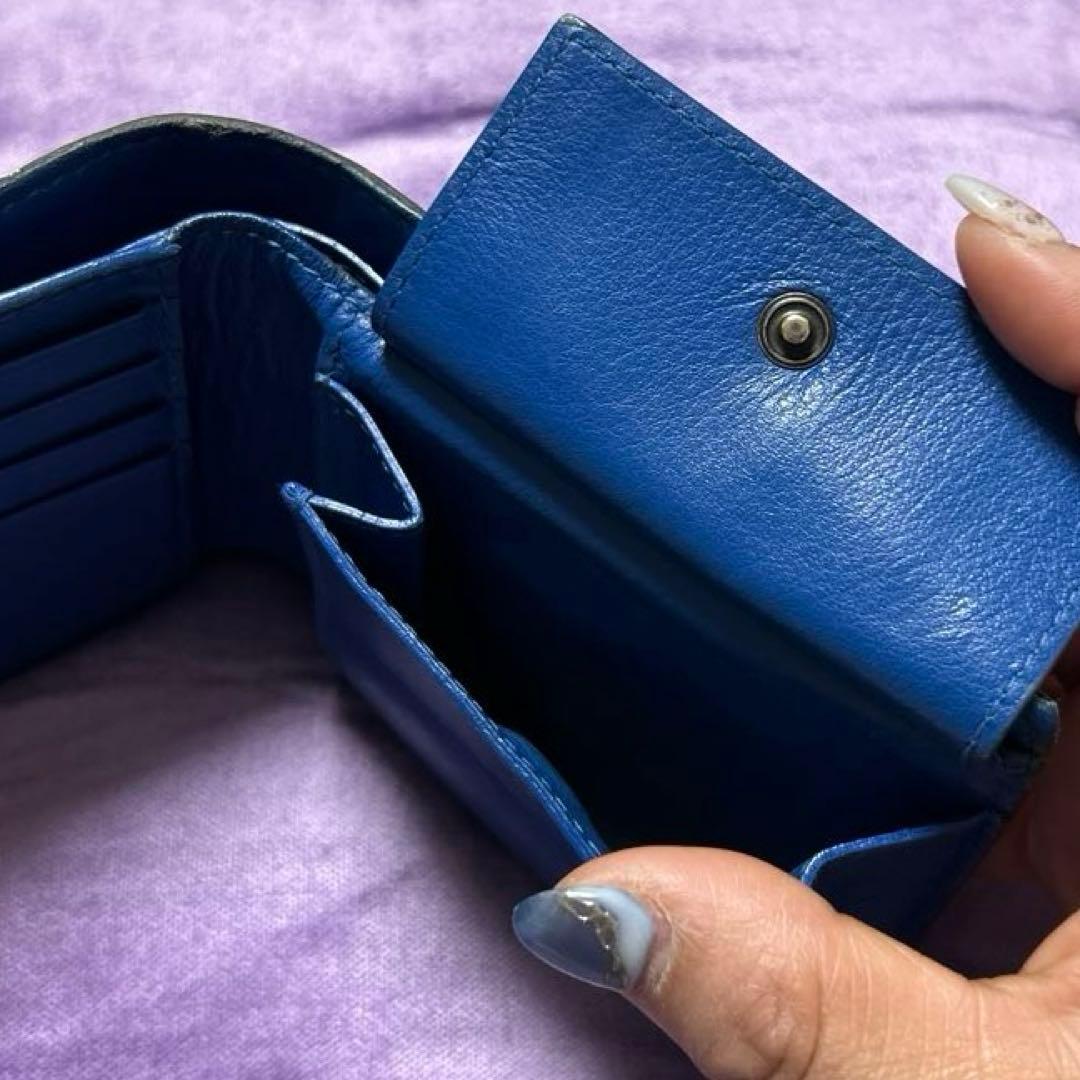 【本物】ボッテガヴェネタ　ブラックレザー 二つ折り財布