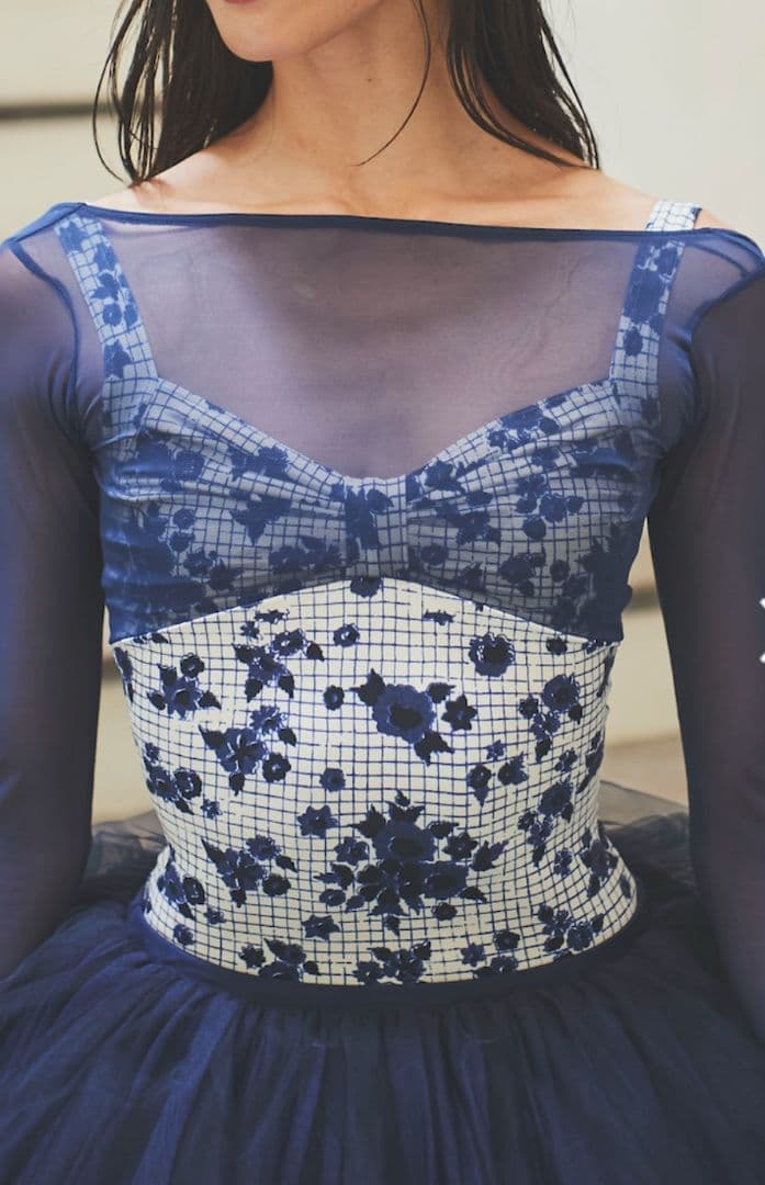 stinaレオタード新品未使用typeL navy ray M スティナ