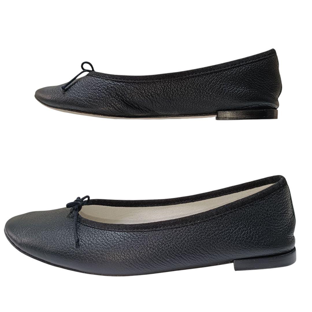 レペット バレエシューズ サンドリオン 24.5cm 本革 フラット リボン 黒