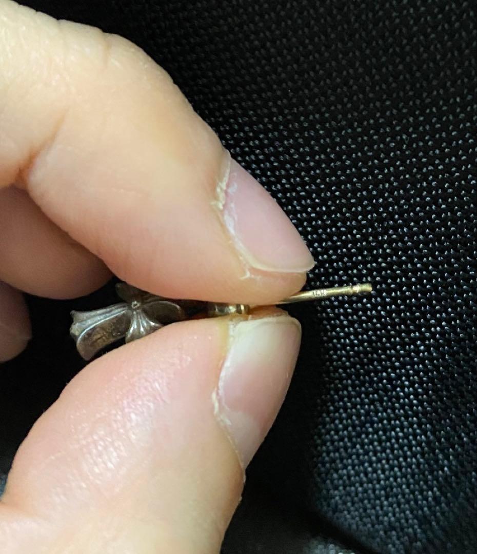 クロムハーツ　タイニー スタックCHクロス ドロップピアス