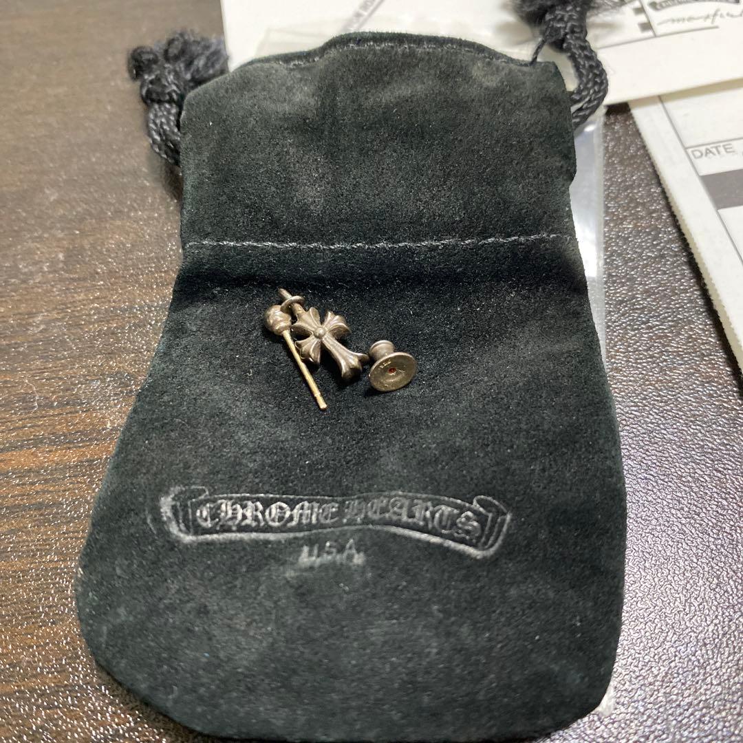 クロムハーツ　タイニー スタックCHクロス ドロップピアス