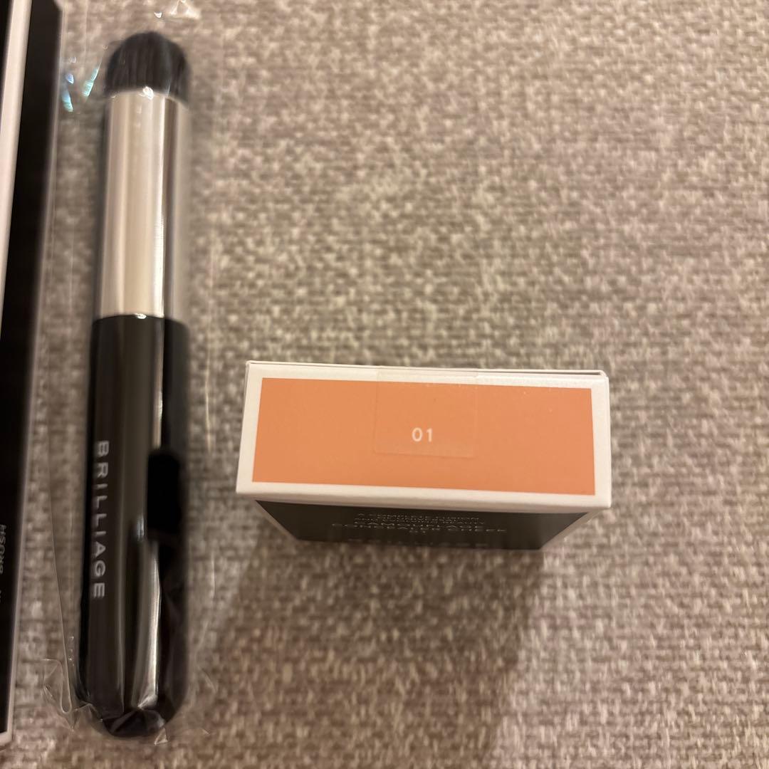 新品ブリリアージュ カモフラージュコンシーラーチーク01 ワイドフィンガーブラシ