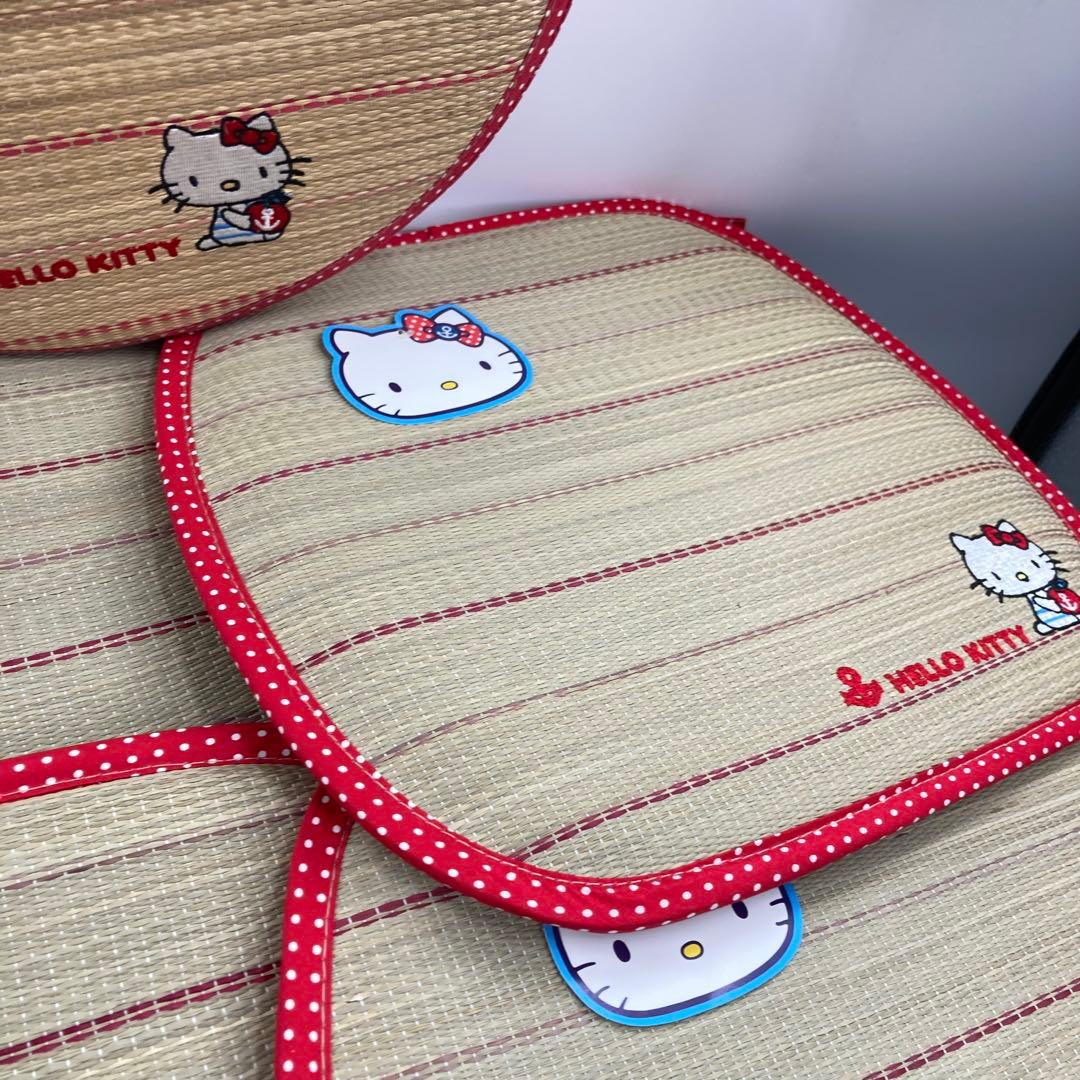 未使用 ハローキティ 丸座布団＋マリンアンカー い草座布団 7枚セット サンリオ